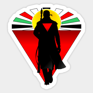 Resistance fighter walking towards Freedom of Palestine Sticker